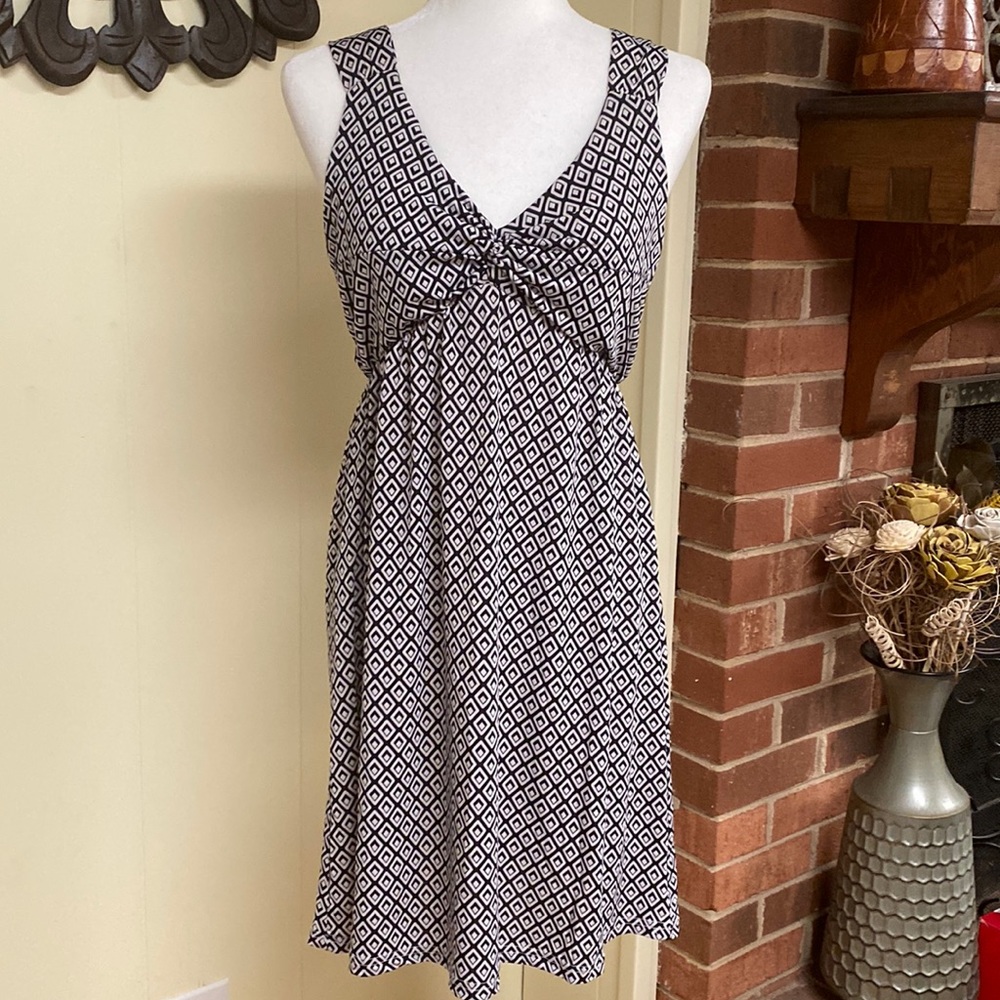 Diamond-printed tank dress